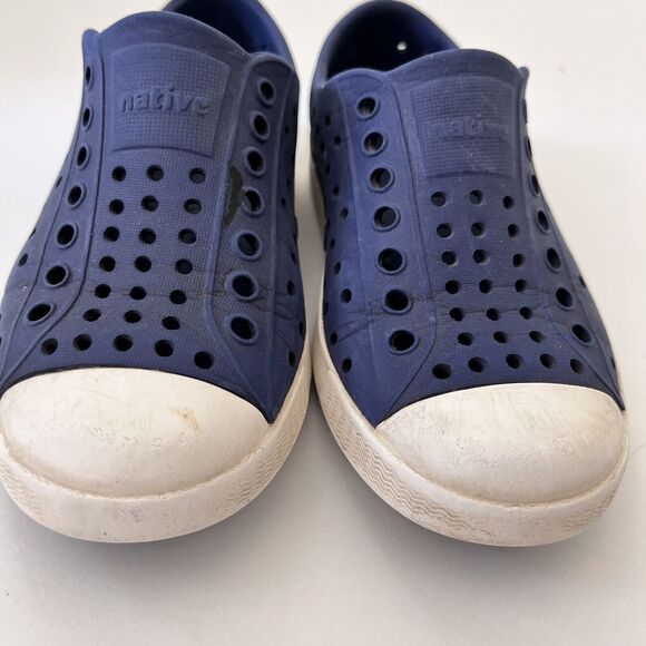 Native Shoes Regatta Blue & Shell White - Jefferson Kids Waterproof - Kids 9 - Picture 5 of 8